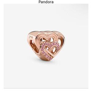 Authentic Pandora Intertwined Love Hearts Charm